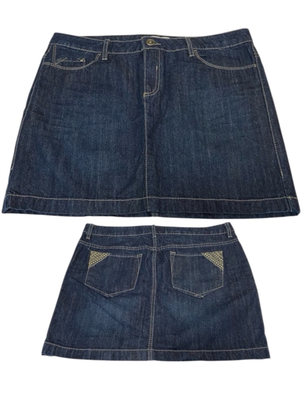 ROUTE 66 | Blue Jean Denim Short Mini Cotton Skirt Women’s 12 Route66